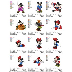 Collection Mickey And Friends Embroidery Designs 07